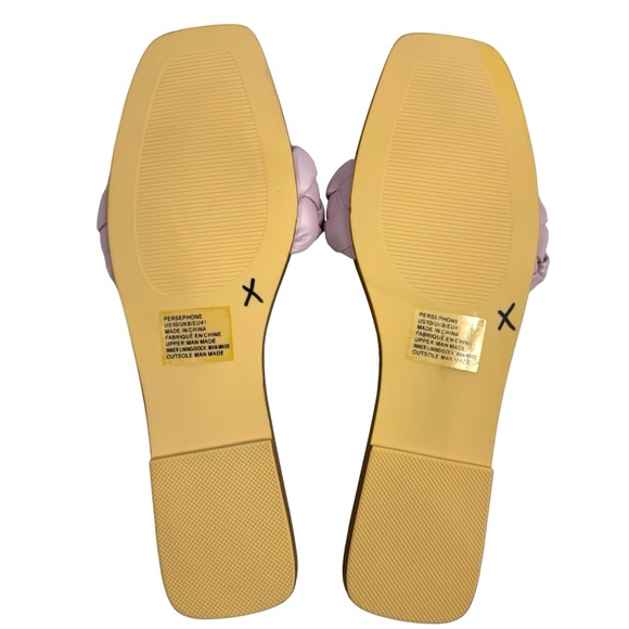 NWOT Kelly Rowland For JustFab Womens Lilac Snow Persephone Braided Flat Sandal - Picture 6 of 10